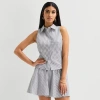 Bold Elements Womens Sleeveless Blouse In White