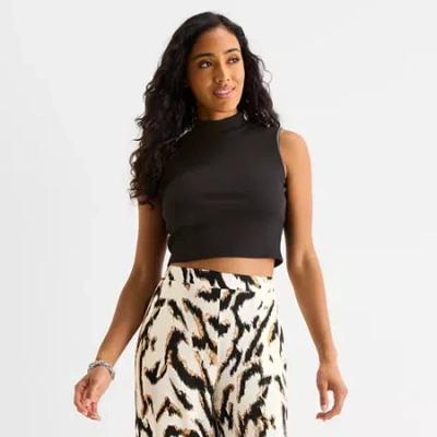 Bold Elements Womens Sleeveless Mock Neck Top In Black