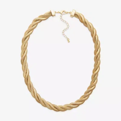 Bold Elements Womens Stainless Steel 18 Inch Snake Chain Necklace In Gold