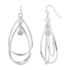 Bold Elements Womens Stainless Steel Drop Earrings In Silver
