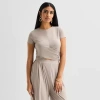 Bold Elements Womens Wrap Shirt In Gray