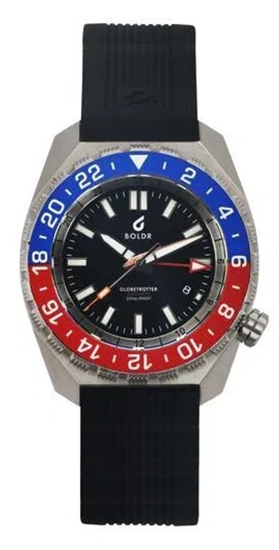 Pre-owned Boldr Globetrotter Gmt Blue Red "pepsi" Watch Automatic 300m W/ Warranty- Ad