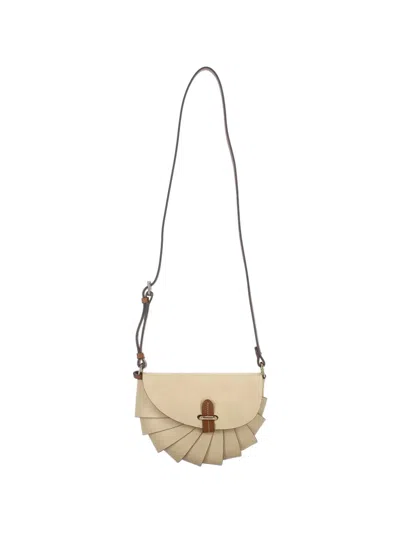 Boldrini Adina Leather Cross Body Bag In Neutral