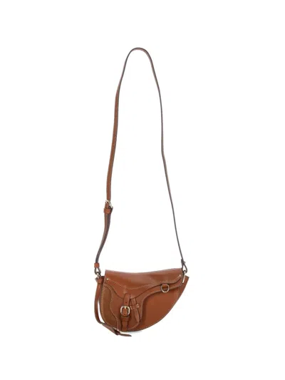 Boldrini Buckle-detail Saddle Cross Body Bag In Brown