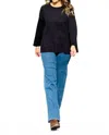 Bolide Sassy Crew Neck Sweater In Black