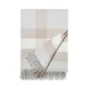 Boll & Branch Alpaca Plaid Throw Blanket In Neutral