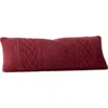 Boll & Branch Aran Cable Organic Cotton Decorative Pillow In Burgundy