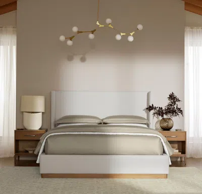 Boll & Branch Bed & Nightstand Bundle In Gray