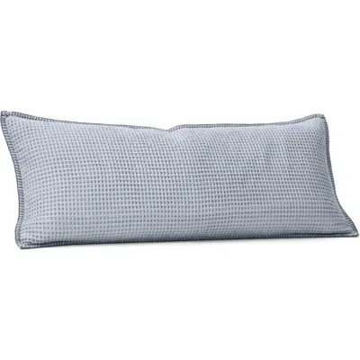 Boll & Branch Blanket Stitch Organic Cotton Waffle Weave Pillow Cover In Gray