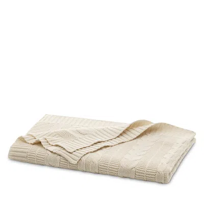 Boll & Branch Chunky Cable Knit Throw Blanket In Neutral