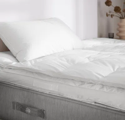 Boll & Branch Cloud Cover Featherbed & Pillow Bundle In White