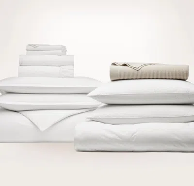Boll & Branch Complete Flannel Bundle In White