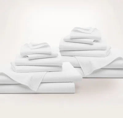 Boll & Branch Complete Waffle Terry Bath Sheet Bundle In White