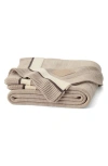 Boll & Branch Court Knit Throw Blanket In Brown
