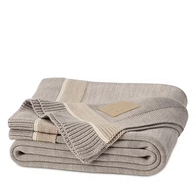 Boll & Branch Court Knit Throw Blanket In Gray