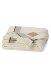 Boll & Branch Court Knit Throw Blanket In White