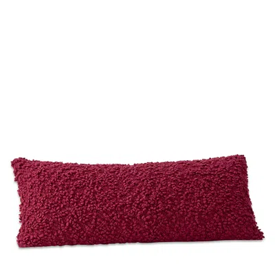 Boll & Branch Cozy Boucle Decorative Lumbar Pillow With Insert In Burgundy