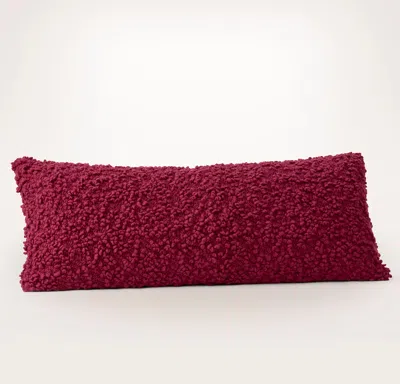 Boll & Branch Cozy Bouclé Pillow Cover In Red