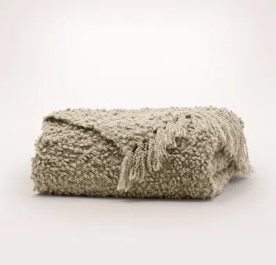 Boll & Branch Cozy Bouclé Throw Blanket In Brown