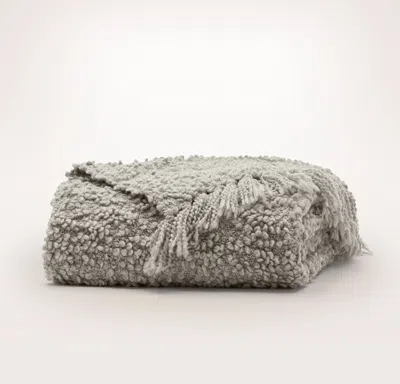 Boll & Branch Cozy Bouclé Throw Blanket In Gray