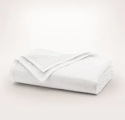 Boll & Branch Down Quilted Bed Blanket In White