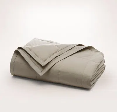 Boll & Branch Down Quilted Bed Blanket In Green