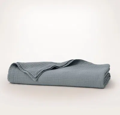 Boll & Branch Dream Bed Blanket In Blue