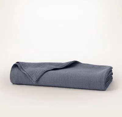 Boll & Branch Dream Bed Blanket In Blue