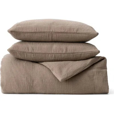 Boll & Branch Dream Duvet Cover & Shams Set In Brown