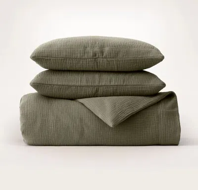 Boll & Branch Dream Duvet Set In Green