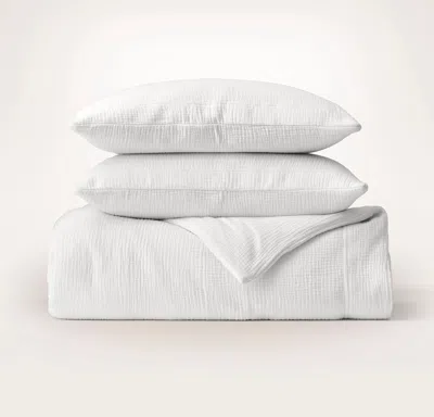 Boll & Branch Dream Duvet Set In White