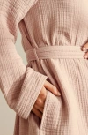Boll & Branch Dream Rib Organic Cotton Robe In Pink
