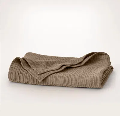 Boll & Branch Dream Throw Blanket In Brown