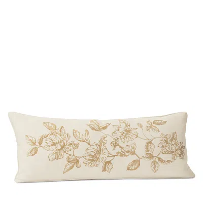 Boll & Branch Etched Peony Decorative Lumbar Pillow Cover & Insert In Neutral