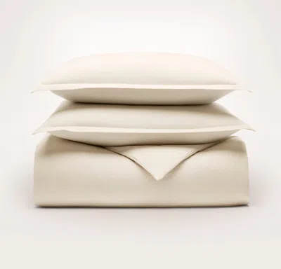 Boll & Branch Flannel Duvet Set In Neutral