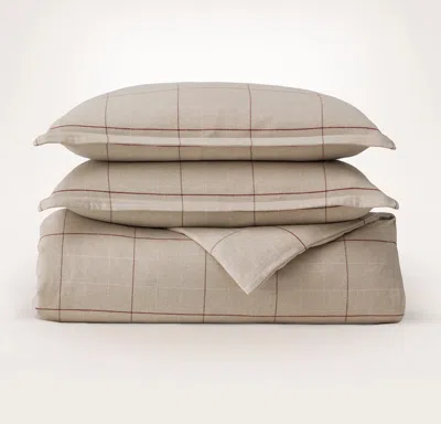 Boll & Branch Flannel Duvet Set In Brown