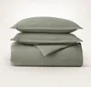 Boll & Branch Flannel Duvet Set In Green
