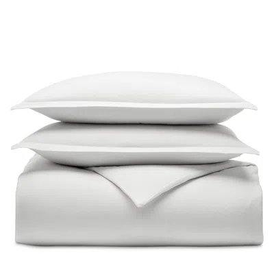 Boll & Branch Flannel Heathered Duvet Set, Full/queen In White