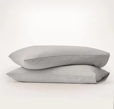 Boll & Branch Flannel Pillowcase Set In Gray