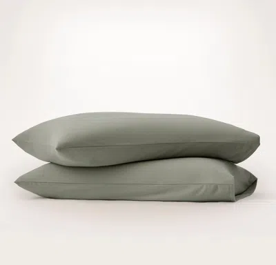Boll & Branch Flannel Pillowcase Set In Green
