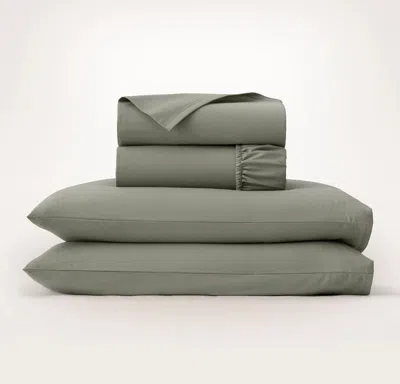 Boll & Branch Flannel Sheet Set In Green