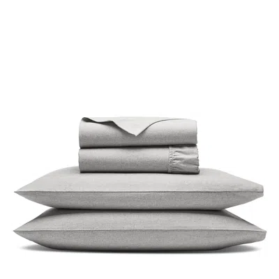 Boll & Branch Flannel Sheet Set, Split King In Gray