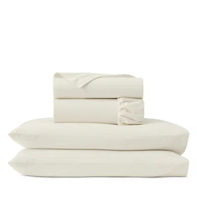 Boll & Branch Flannel Sheet Set, Twin In White