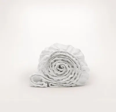 Boll & Branch Flannel Solid Fitted Sheet In White