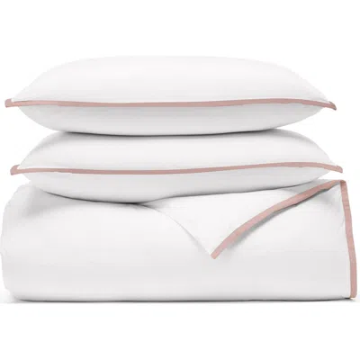 Boll & Branch Framed Organic Cotton Percale Duvet Cover & Shams Set In Pink