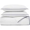 Boll & Branch Framed Percale Duvet Cover & Shams Set In White