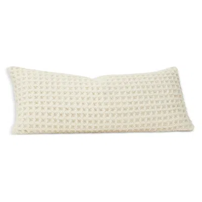 Boll & Branch Grand Waffle Merino Wool Lumbar Pillow In Brown