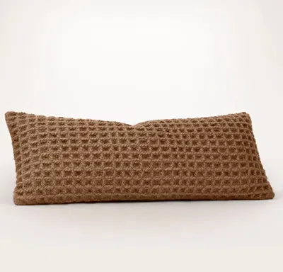 Boll & Branch Grand Waffle Merino Wool Pillow Cover In Brown