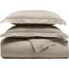 Boll & Branch Hemmed Organic Cotton Percale Duvet Cover & Shams Set In Brown