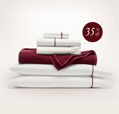 Boll & Branch Holiday Embellished Starter Bundle In Pink